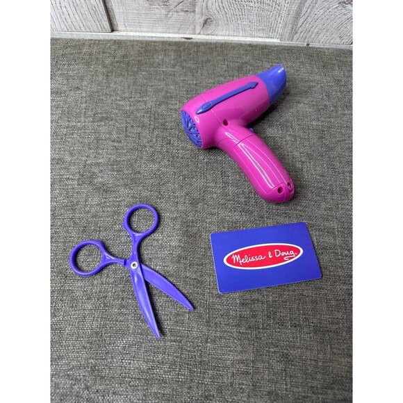 Melissa & Doug Hair Stylist Pretend Play Set w/ Smock & Tools Dress Up Costume - Picture 3 of 12